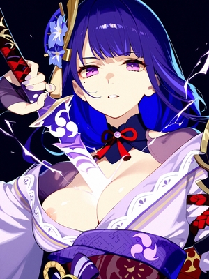 [junichoon] [PIXIV 200407] 雷電 [AI Generated] [無修正]_raiden shogun (15)