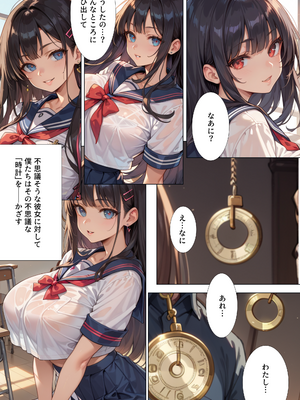 (同人誌) [サタケのすみか] 巨乳女子高校生は洗脳セックスでママになる_4_002_mosaic