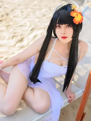 Natsuko夏夏子 - 碧蓝航线 比叡 泳装_03