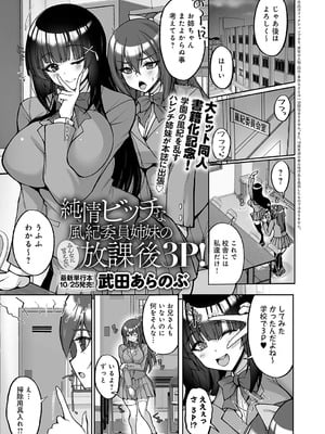 [武田あらのぶ] 純情ビッチな風紀委員姉妹のみんなに言えない放課後３P !