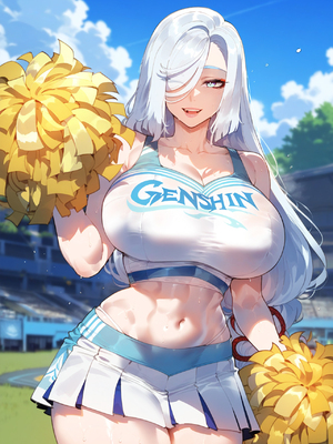 [MiyuAi] Shenhe's Cheer Tryouts - Genshin Impact (Patreon) (AI Generated)_0013