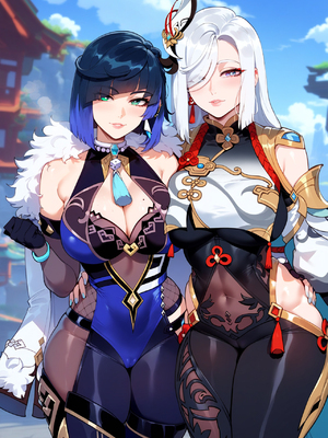 [Miyu] - Yelan x Shenhe- Hydro Meets Cryo (genshin impact)_022_19