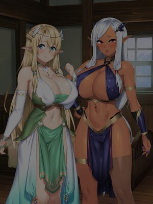 [アネモネ＊ (23)] 高身長エルフ×ダークエルフのお姉さんに拾われて [不会用ps个人汉化]_049
