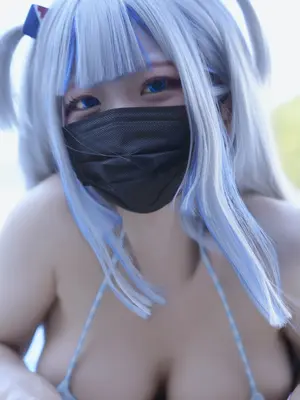 [甘噛みはむちゃん (はむ)]ぐらぐらキュート_ちびサメの水遊び_071