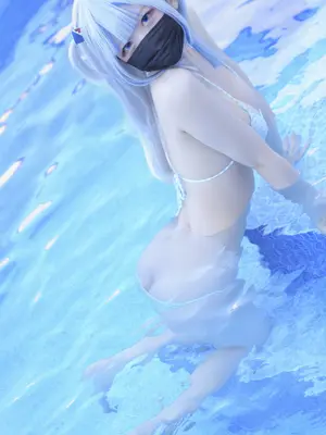 [甘噛みはむちゃん (はむ)]ぐらぐらキュート_ちびサメの水遊び_066