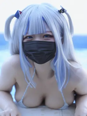 [甘噛みはむちゃん (はむ)]ぐらぐらキュート_ちびサメの水遊び_069