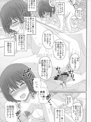 (C99) [幸せ共和国 (幸せのかたち)] 父娘相姦 お父さんの赤ちゃんをお風呂場で産むまでの私の妊娠記録[日本語]_00024