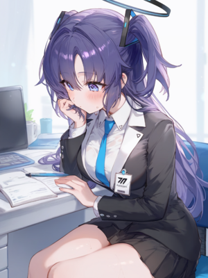 [gray] Hayase Yuuka 1(Blue Archive)[patreon] [AI Generated]