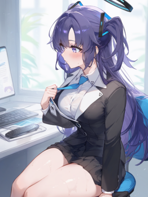 [gray] Hayase Yuuka 1(Blue Archive)[patreon] [AI Generated]_8
