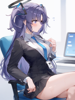[gray] Hayase Yuuka 1(Blue Archive)[patreon] [AI Generated]_4