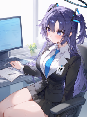 [gray] Hayase Yuuka 1(Blue Archive)[patreon] [AI Generated]_6
