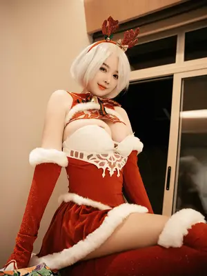 [Xiuren秀人网： 樱桃小犊子] Yorha 2B Chrismast_54