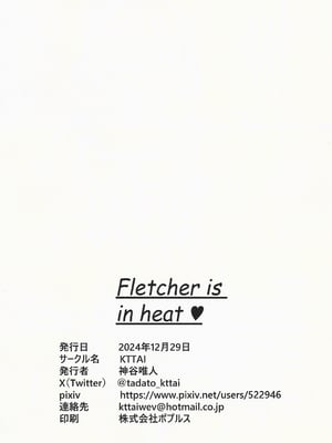 (C105) [KTTAI (神谷唯人)] Fletcher is in heat (艦隊これくしょん -艦これ-)_20