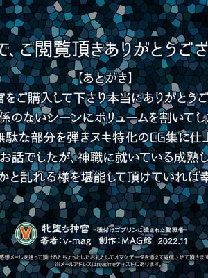 [MAG館 (v-mag)] 牝堕ち神官～種付けゴブリンに穢された聖職者～ [無修正]_273