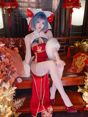 清水由乃 - 碧蓝航线 柴郡 新春旗袍_66