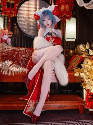 清水由乃 - 碧蓝航线 柴郡 新春旗袍_57