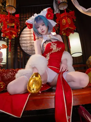 清水由乃 - 碧蓝航线 柴郡 新春旗袍_32