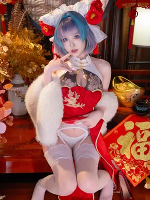 清水由乃 - 碧蓝航线 柴郡 新春旗袍_15