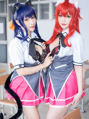 Hana Bunny & Hane Ame 雨波 - DXD Rias+Akeno_005