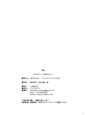 [こまねすと (クックロビン)] とらせてっ!あやちゃん! (東方Project)｜让我拍吧！文文酱！ [守矢十字陵汉化] [DL版]_22