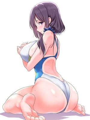 [ナイロン100% (ナイロン)] 巨乳が悩みの水泳部員｜煩惱是巨乳的游泳社社員 [中文] [無修正] [DL版]_002