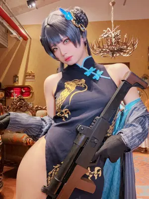 蔚蓝档案，妃咲，旗袍，_02
