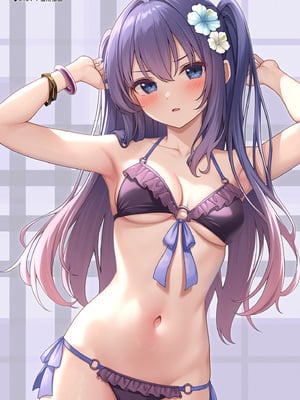 [モノ手紙 (かるたも)] えっちなおなかかんさつ。おなか×水着 2｜色情的小肚肚觀察記。腹部X泳裝2 [中国翻訳] [無修正] [DL版]_17