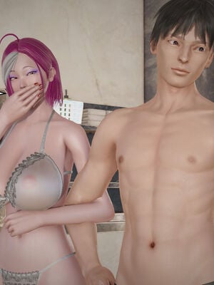 [3D]性奴妈妈穿着开裆裤袜勾引我 “奴隸的時間”1-5+番x3_032_2_14