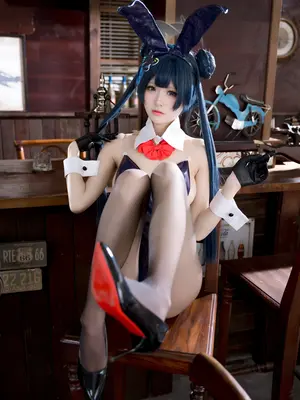 九柒喵 - 蔚蓝档案 龙华妃咲 兔女郎_55