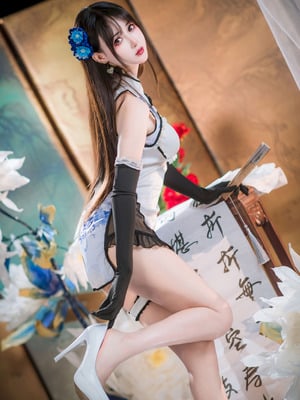 羽生三未 - 艳娘幻梦谭 瓶儿 青花瓷旗袍_07_dash