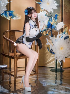 羽生三未 - 艳娘幻梦谭 瓶儿 青花瓷旗袍_10_fvld