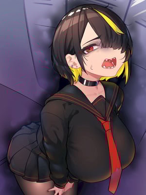 [ニーチェ (助ッチ)] ふたなり不良JKをところてん分からセックス！！【玉なし】_086