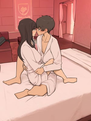 [わかまつ] 幼馴染同士、照れと緊張とぎこちなさがありつつの初ラブホ [ANDX個人漢化]_06