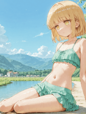 [NTR Paradox]川遊びの日の式守さん [AI Generated](pixiv)(機翻)_translated_070_071