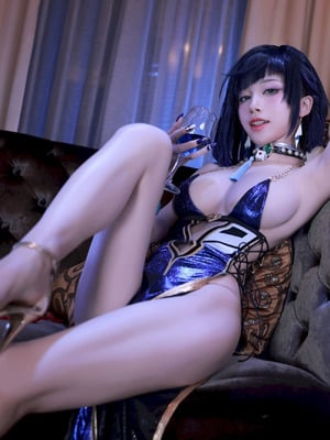 水淼aqua cosplay Yelan - Genshin Impact_06