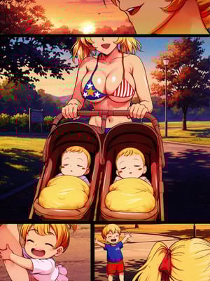 (C106) [焼酎MAC (ほずみけんじ)] 陰キャ弟がオタリーマン生活しながら母乳たっぷり金髪爆乳母娘をハーレムH＆個別デートで孕ませる話_009