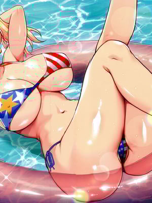 (C106) [焼酎MAC (ほずみけんじ)] 陰キャ弟がオタリーマン生活しながら母乳たっぷり金髪爆乳母娘をハーレムH＆個別デートで孕ませる話_098