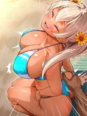 [鳥居姫] 灼熱のビーチバレーで蕩ける欲望〜巨乳人妻の濡れた競争〜_454