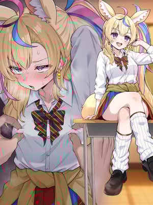 [こけもも] オタク君との乳首当てゲームにドはまりした ポ〇カ (ホロライブ)_07