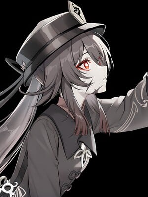 [Pixiv] 青德坊 - 炎蝶振夜，血梅绽霄，千灯灼幽引魂迢——胡桃（宿雪桃红 折梅留芳） (107479500) [Ai generated]_009_Hu_Tao_9