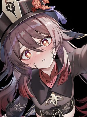 [Pixiv] 青德坊 - 炎蝶振夜，血梅绽霄，千灯灼幽引魂迢——胡桃（宿雪桃红 折梅留芳） (107479500) [Ai generated]_011_Hu_Tao_11