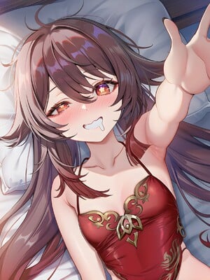 [Pixiv] 青德坊 - 炎蝶振夜，血梅绽霄，千灯灼幽引魂迢——胡桃（宿雪桃红 折梅留芳） (107479500) [Ai generated]_013_Hu_Tao_13