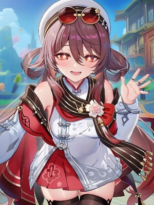 [Pixiv] 青德坊 - 炎蝶振夜，血梅绽霄，千灯灼幽引魂迢——胡桃（宿雪桃红 折梅留芳） (107479500) [Ai generated]_027_Hu_Tao_27