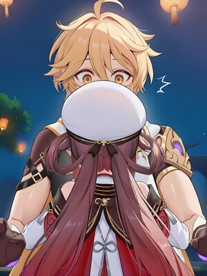 [Pixiv] 青德坊 - 炎蝶振夜，血梅绽霄，千灯灼幽引魂迢——胡桃（宿雪桃红 折梅留芳） (107479500) [Ai generated]_045_Hu_Tao_45