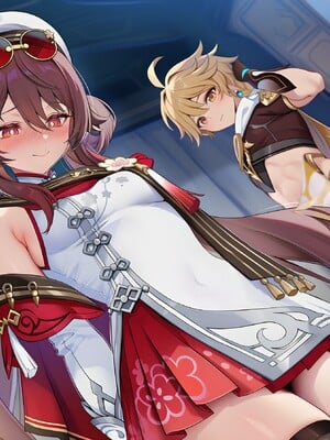 [Pixiv] 青德坊 - 炎蝶振夜，血梅绽霄，千灯灼幽引魂迢——胡桃（宿雪桃红 折梅留芳） (107479500) [Ai generated]_052_Hu_Tao_52