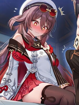 [Pixiv] 青德坊 - 炎蝶振夜，血梅绽霄，千灯灼幽引魂迢——胡桃（宿雪桃红 折梅留芳） (107479500) [Ai generated]_058_Hu_Tao_58