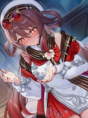 [Pixiv] 青德坊 - 炎蝶振夜，血梅绽霄，千灯灼幽引魂迢——胡桃（宿雪桃红 折梅留芳） (107479500) [Ai generated]_077_Hu_Tao_77