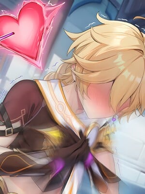 [Pixiv] 青德坊 - 炎蝶振夜，血梅绽霄，千灯灼幽引魂迢——胡桃（宿雪桃红 折梅留芳） (107479500) [Ai generated]_154_Hu_Tao_154