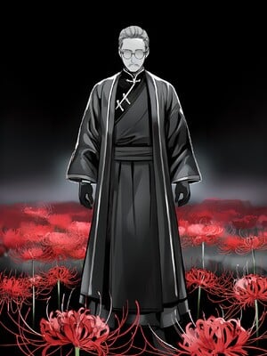 [Pixiv] 青德坊 - 炎蝶振夜，血梅绽霄，千灯灼幽引魂迢——胡桃（宿雪桃红 折梅留芳） (107479500) [Ai generated]_188_Hu_Tao_188