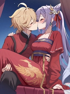 [Pixiv] 青德坊 - 与往常有些不同的一夜——刻晴 (107479500) [Ai generated]_004_married_4